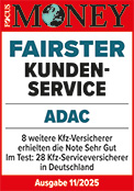 ADAC Autoversicherung ausgezeichnet von Focus Money für den fairsten Kundenservice 2025