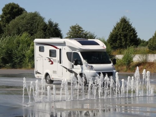 Fahrsicherheitstraining mit einem Wohnmobil