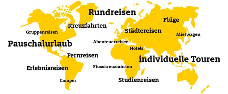 Weltkarte Urlaub