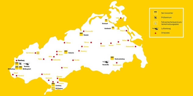 Hansa Gebietskarte | ADAC Hansa e.V.