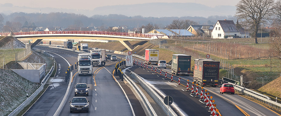 Baustelle der neuen Nordumgehung der A30 bei Bad Oeynhausen