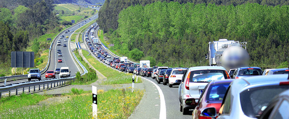 Stau auf der Autobahn