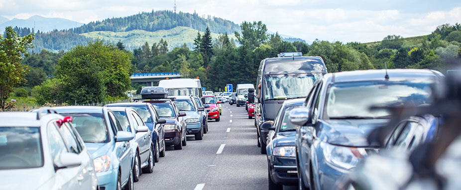 Stau auf der Autobahn