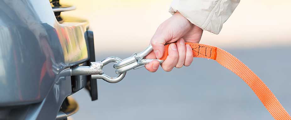 Auto richtig abschleppen, Abschleppseil, Abschleppstange