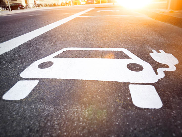 Parkplatz für E-Auto