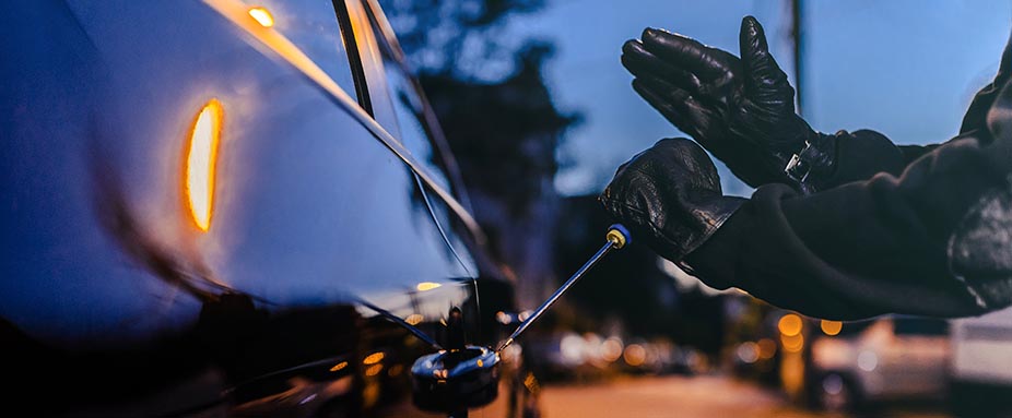 Auto Nacht Schraubenzieher Einbruch