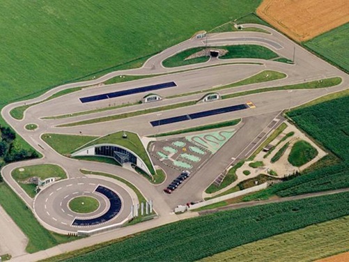 Luftbild der Fahrsicherheitstrainingsanlage Burgkirchen
