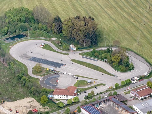 Luftbild der Fahrsicherheitstrainingsanlage Kempten