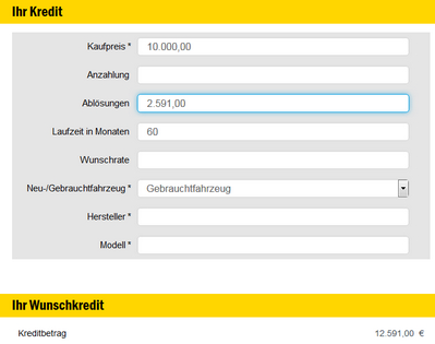 Einen bestehenden Kredit ablösen, Schritt 1