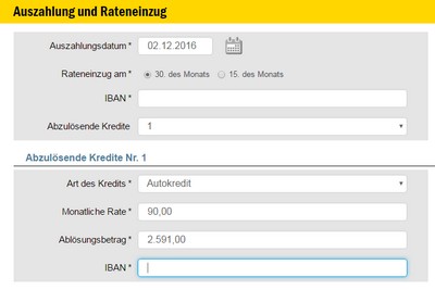Einen bestehenden Kredit ablösen, Schritt 2