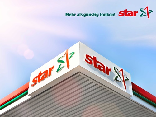 Dach einer Star Tankstelle
