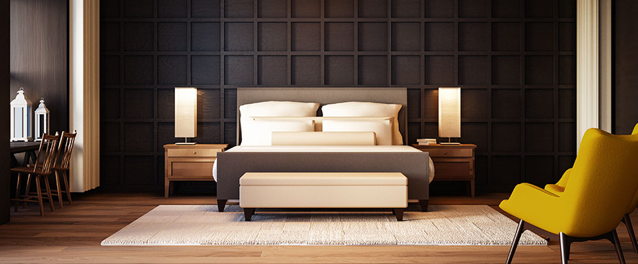 HRS Hotelportal, Bett im Hotelzimmer