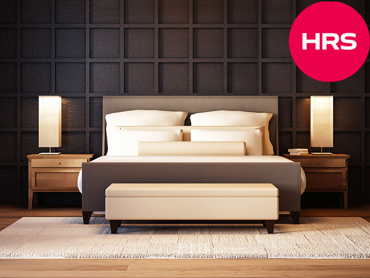 HRS Hotelportal, Bett im Hotelzimmer