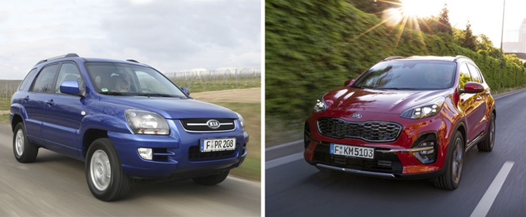10yearschallenge Kia Sportage