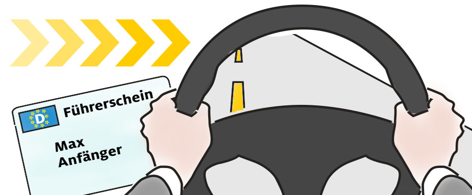 Illustration Autos für Fahranfaenger