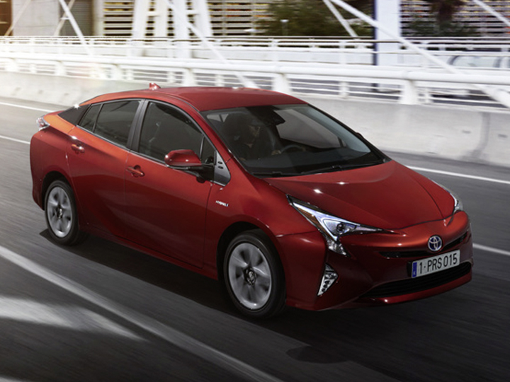 Toyota Prius Hybrid Rot Seitenansicht
