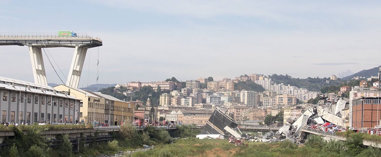 Eingestürzte Brücke in Genua