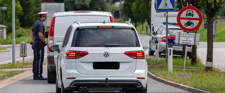Kontrollen wegen des Fahrverbotes in Tirol