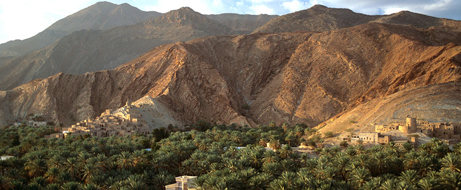 Oman: Oase Birkat al-Mawz mit Dattelpalmen