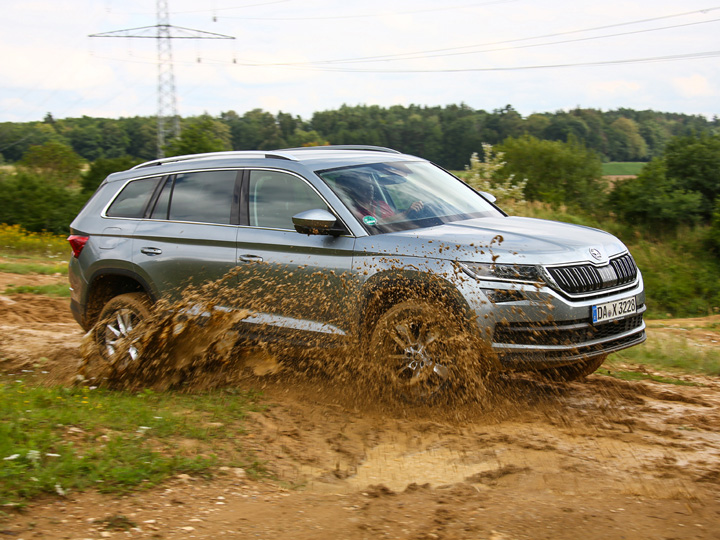 Der Škoda Kodiaq überrragt sogar die Länge des Audi Q5