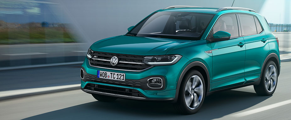 Der neue VW T-Cross in Fahrt