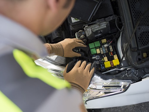 Batterieservice der ADAC Pannenhilfe