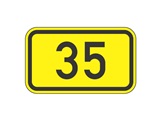 Verkehrszeichen: Nummernschild Bundesstraßen