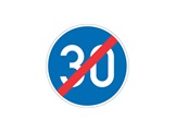 Verkehrszeichen: Ende Mindestgeschwindigkeit