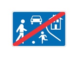 Verkehrszeichen: Ende verkehrsberuhigter Bereich