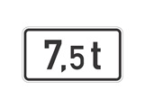 Verkehrszeichen: Gewichtsangabe