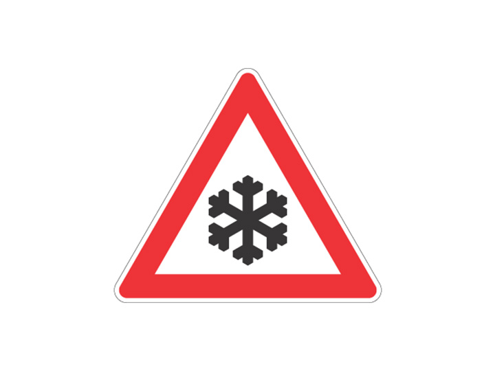 Verkehrszeichen: Glätte