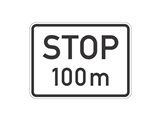 Verkehrszeichen: Halt nach