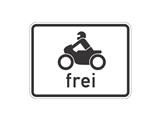 Verkehrszeichen: Krafträder frei