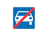 Verkehrszeichen: Kraftfahrtstraße Ende