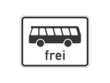 Verkehrszeichen: Kraftomnibusse frei