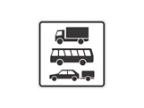 Verkehrszeichen: LKW, Kraftomnibusse, PKW