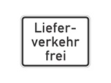 Verkehrszeichen: Lieferverkehr frei