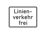 Verkehrszeichen: Linienverkehr frei
