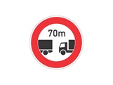 Verkehrszeichen: Mindestabstand