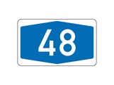 Verkehrszeichen: Nummernschild Autobahn