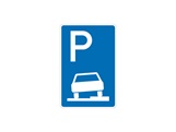 Verkehrszeichen: Parken auf Gehweg