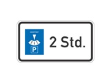 Verkehrszeichen: Parkscheibe Zeitbegrenzung