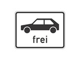 Verkehrszeichen: PKW frei