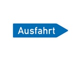 Verkehrszeichen: Pfeilschild Ausfahrt