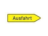 Verkehrszeichen: Pfeilschild Ausfahrt