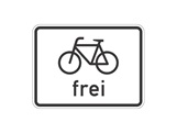 Verkehrszeichen: Fahrrad frei