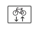 Verkehrszeichen: Gegenverkehr Fahrrad