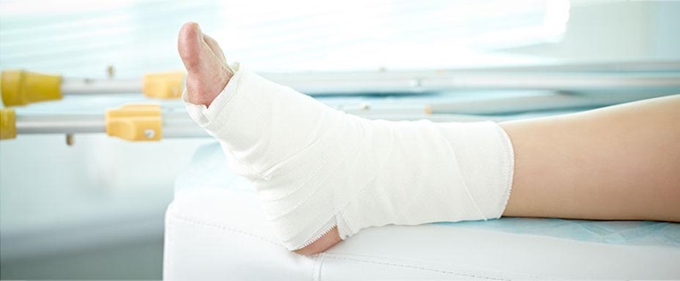 Fuß mit Verband