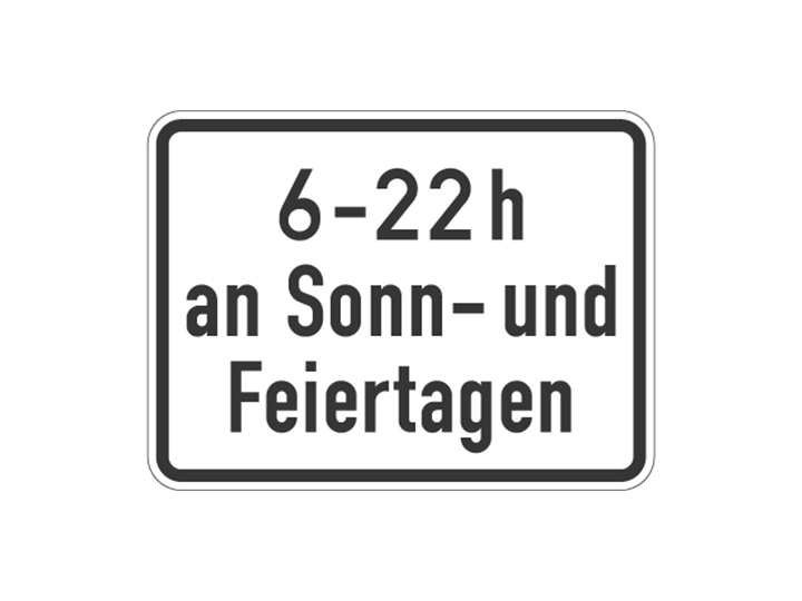 Verkehrszeichen: Sonntag