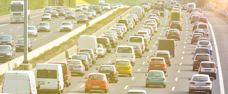 Stau auf der Autobahn